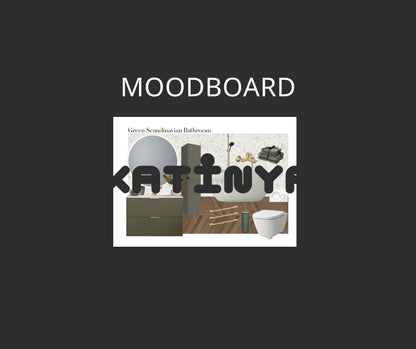 Green Scandinavian Bathroom